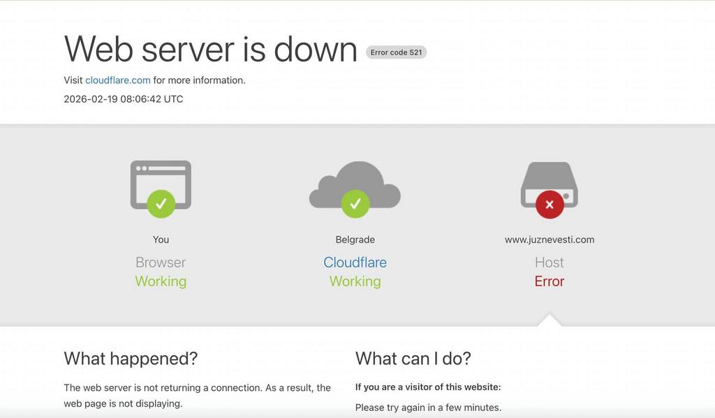 Hakerski napad na Južne vesti i Vranje news