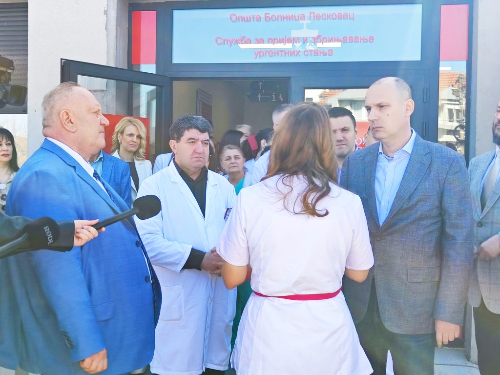 U prisustvu ministra Lončara otvorene renovirane prostorije Urgentne službe i angio sala u Leskovcu, prvi pacijenti već od sutra