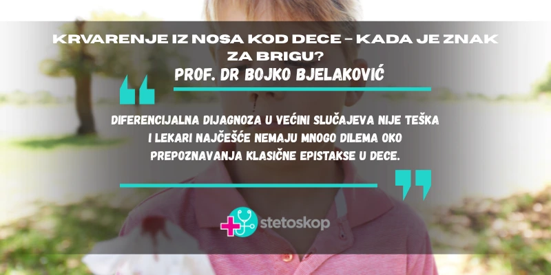 Šta najčešće izaziva krvarenje iz nosa kod dece?