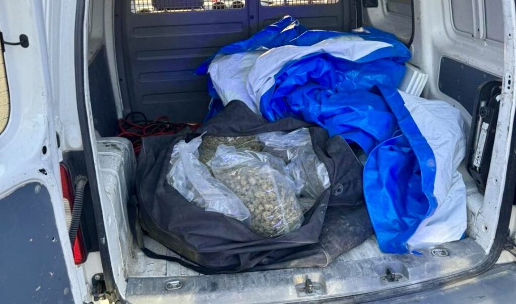 Deset kesa pune marihuane pronađene u kombiju kod Leskovca