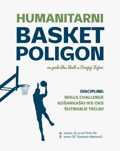 Humanitarni basket poligon 18. jula u dvorištu OŠ „Svetozar Marković“