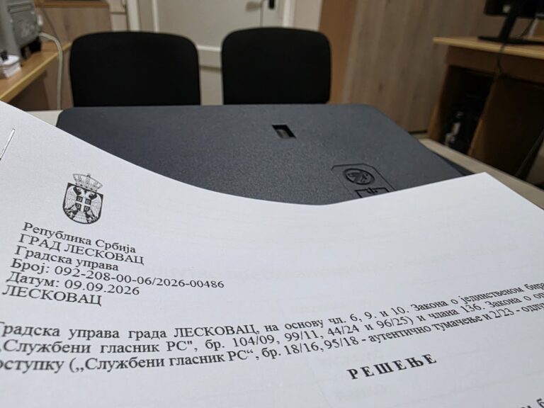 Građanima dostupan uvid u birački spisak za područje Leskovca