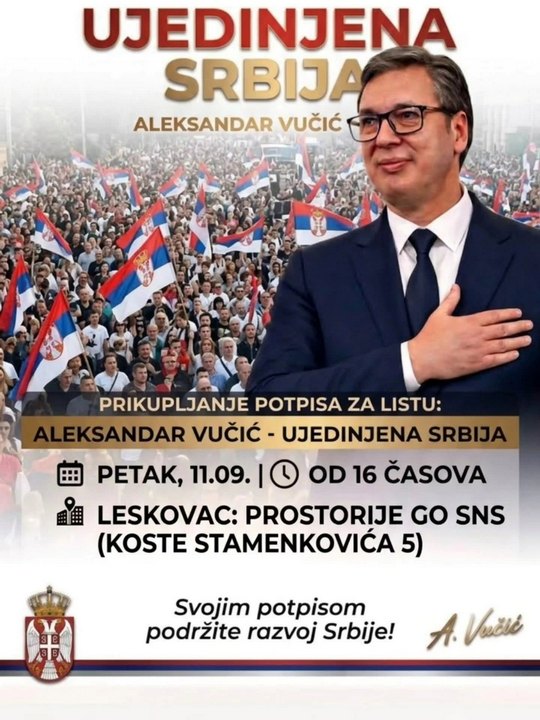 Redovi širom Srbije za potpisivanje podrške listi „Aleksandar Vučić – Ujedinjena Srbija“