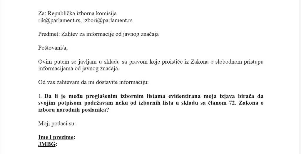 Evo kako da proverite da li je vaš potpis falsifikovan za kandidovanje neke izborne liste